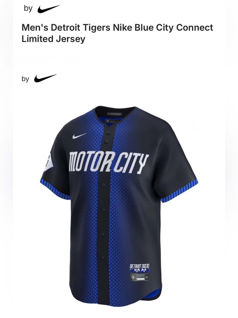 Nike Men's Detroit Tigers City Connect Jersey | Size Medium (40)